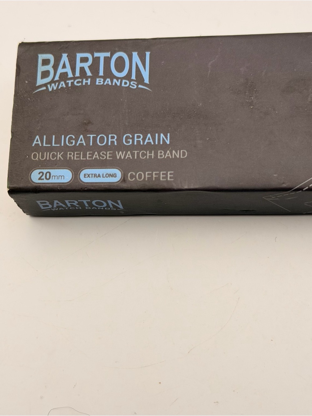 Barton Aligator Leather Band, coffee, New, 20mm, MSRP 43$